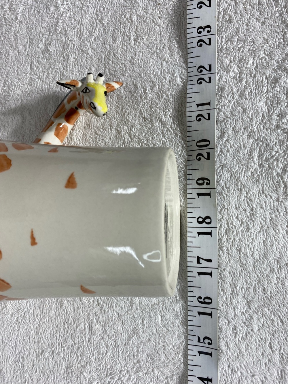 Pier 1 Imports Hand Painted 3D Giraffe Neck Handle Ceramic Coffee Mug - Picture 11 of 13